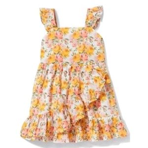 Janie and Jack Marigold Floral Ruffle Dress 3-6M